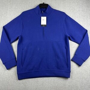 Nike Dri-FIT 24.7 Sweatshirt Mens Small Royal Blue 1/4 Zip Pullover HQ6953-455